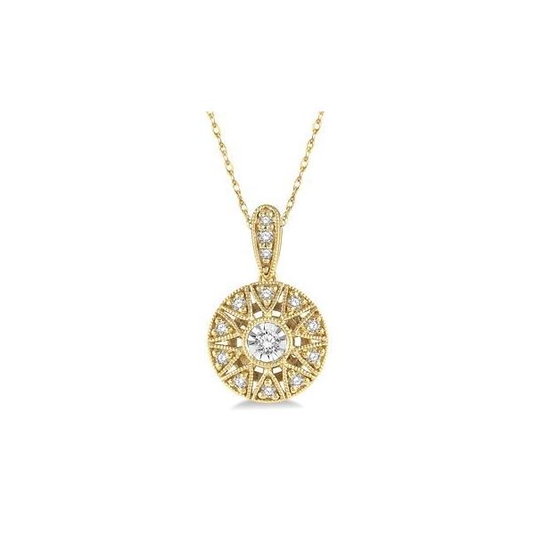 YELLOW GOLD DIAMOND NECKLACE Erickson Jewelers Iron Mountain, MI