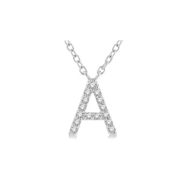 10K Yellow Gold Initial A Necklace Erickson Jewelers Iron Mountain, MI