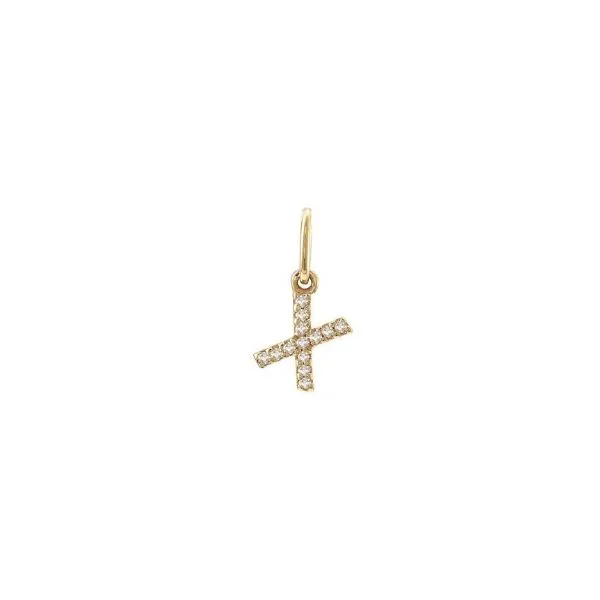 14Kt Yellow Gold X Initial Charm Erickson Jewelers Iron Mountain, MI