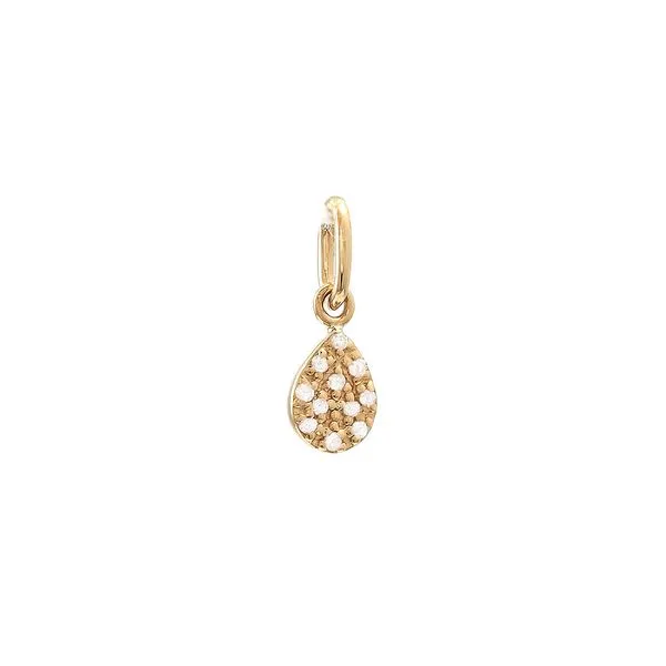 14Kt Yellow Gold Diamond Teardrop Charm Erickson Jewelers Iron Mountain, MI