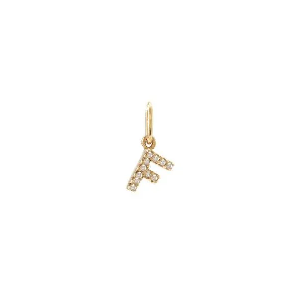 14Kt Yellow Gold F Initial Charm Erickson Jewelers Iron Mountain, MI