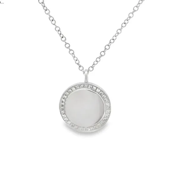 14Kt White Gold Diamond Circle Pendant Erickson Jewelers Iron Mountain, MI