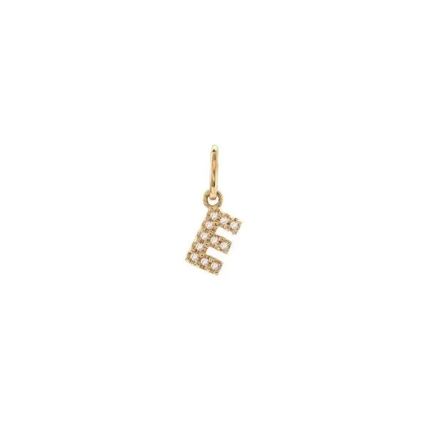 14Kt Yellow Gold E Initial Charm Erickson Jewelers Iron Mountain, MI