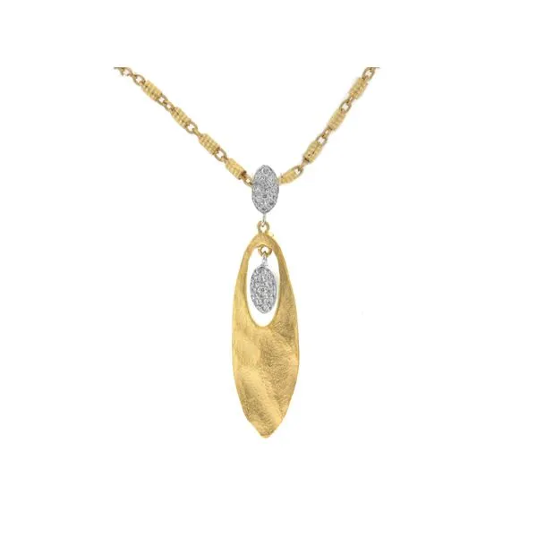 14Kt Yellow and White Gold Diamond Necklace Erickson Jewelers Iron Mountain, MI