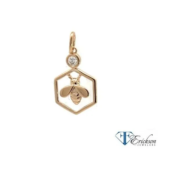 14Kt Yellow Gold Diamond Bee Pendant Erickson Jewelers Iron Mountain, MI