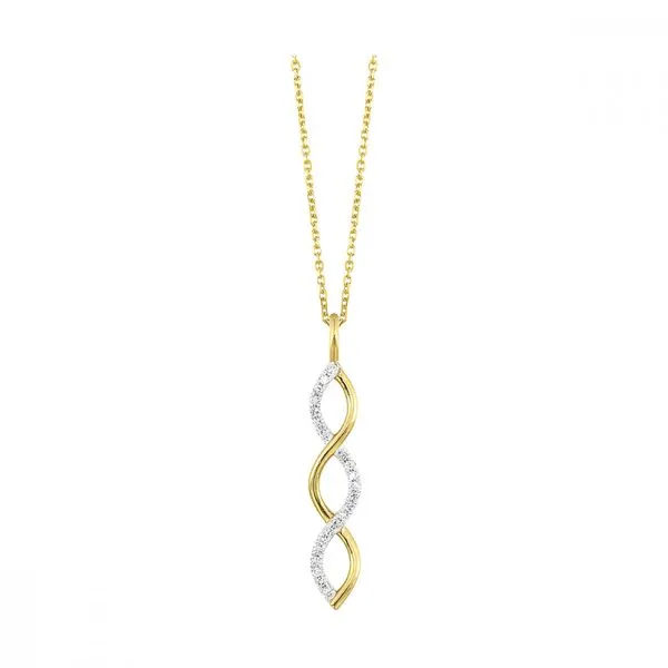10Kt Yellow Gold Diamond Necklace Erickson Jewelers Iron Mountain, MI