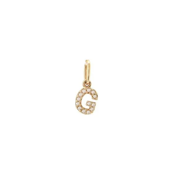 14Kt Yellow Gold G Initial Charm Erickson Jewelers Iron Mountain, MI
