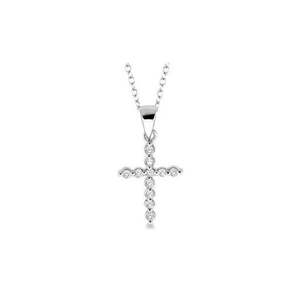 Sterling Silver Diamond Cross Necklace Erickson Jewelers Iron Mountain, MI