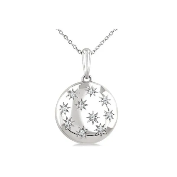 Sterling Silver Diamond Circle Necklace Erickson Jewelers Iron Mountain, MI