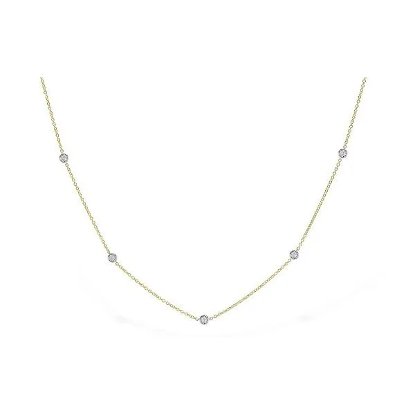 Yellow and White Gold Diamonds by the Yard Necklace Erickson Jewelers Iron Mountain, MI
