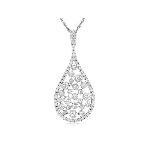 Teardrop Shaped Diamond Necklace Erickson Jewelers Iron Mountain, MI