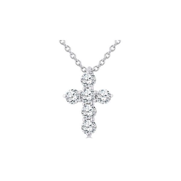 14Kt White Gold Diamond Cross Necklace Erickson Jewelers Iron Mountain, MI