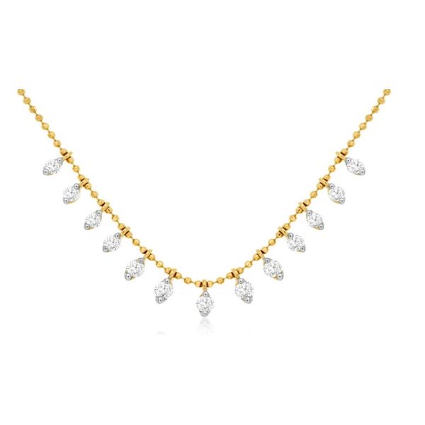 14Kt Yellow Gold Diamond Drop Necklace Erickson Jewelers Iron Mountain, MI