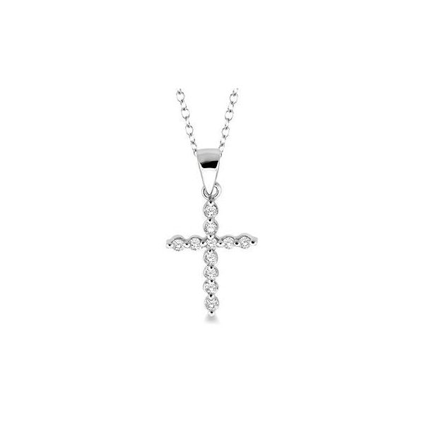 Sterling Silver Diamond Cross Necklace Erickson Jewelers Iron Mountain, MI