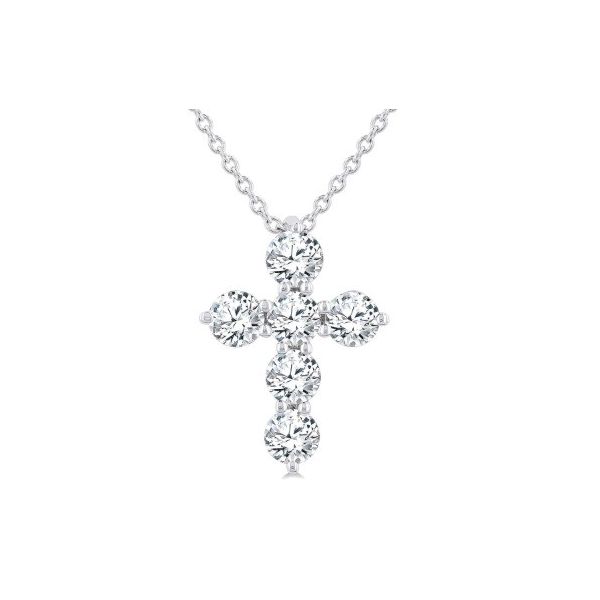 14Kt White Gold Diamond Cross Pendant Erickson Jewelers Iron Mountain, MI
