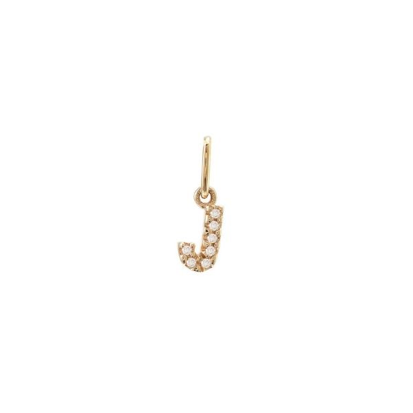 14Kt Yellow Gold Diamond J Initial Charm Erickson Jewelers Iron Mountain, MI