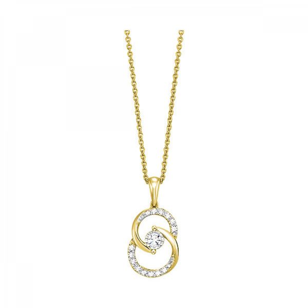 10Kt Yellow Gold Diamond Necklace Erickson Jewelers Iron Mountain, MI
