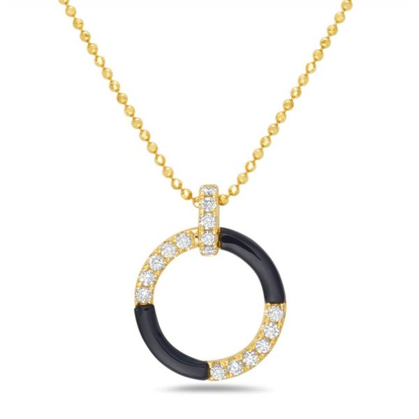 DIAMOND AND BLACK ONYX NECKLACE Erickson Jewelers Iron Mountain, MI