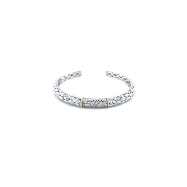 SILVER AND DIAMOND BRACELET Erickson Jewelers Iron Mountain, MI