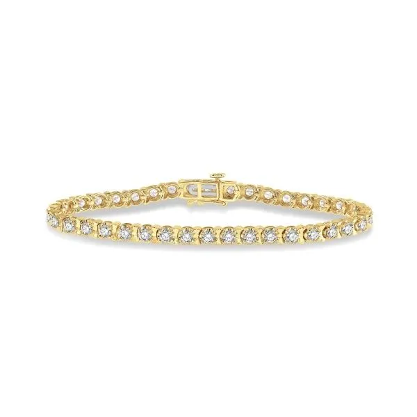 14Kt Yellow Gold Diamond Tennis Bracelet Erickson Jewelers Iron Mountain, MI