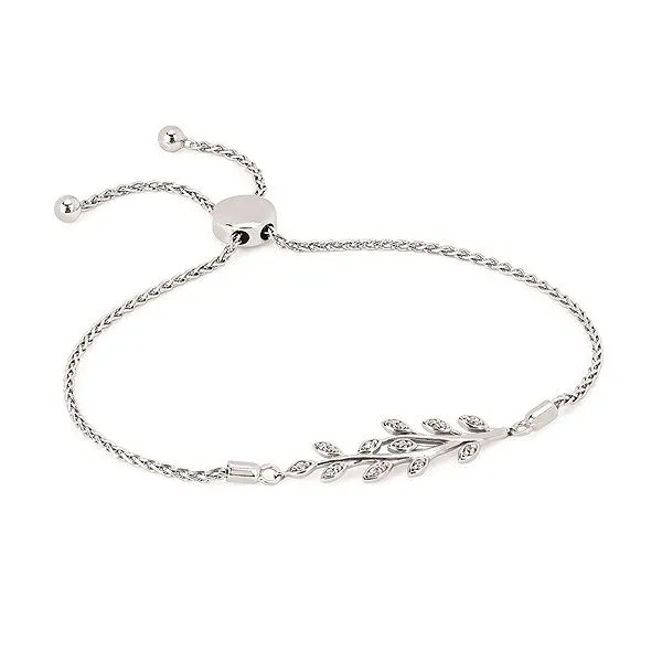 Sterling Silver Diamond Leaf/Branch Bracelet Erickson Jewelers Iron Mountain, MI