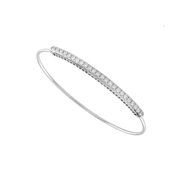 14K White Gold Flexi Style Diamond Bracelet Erickson Jewelers Iron Mountain, MI