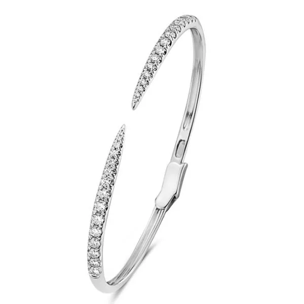 14Kt White Gold Diamond Bangle Bracelet Erickson Jewelers Iron Mountain, MI