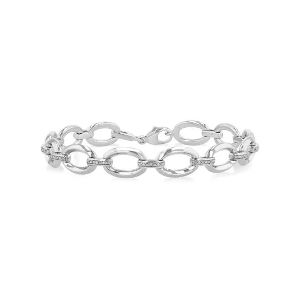 Sterling Silver Diamond Bracelet Erickson Jewelers Iron Mountain, MI