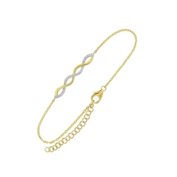 10Kt Yellow Gold Diamond Bracelet Erickson Jewelers Iron Mountain, MI
