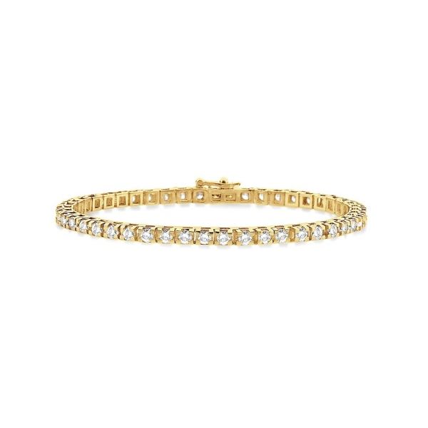 Diamond Tennis Bracelet in 14K Yellow Gold Erickson Jewelers Iron Mountain, MI