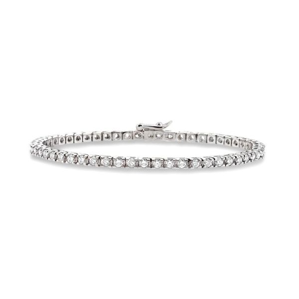 Diamond Tennis Bracelet in 14K White Gold Erickson Jewelers Iron Mountain, MI