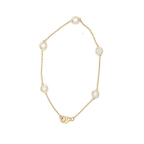 Bezel Style 14Kt Yellow Gold Diamond Bracelet Erickson Jewelers Iron Mountain, MI