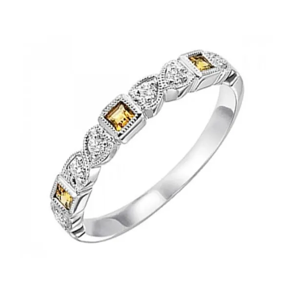 Citrine and Diamond Stackable Ring Erickson Jewelers Iron Mountain, MI