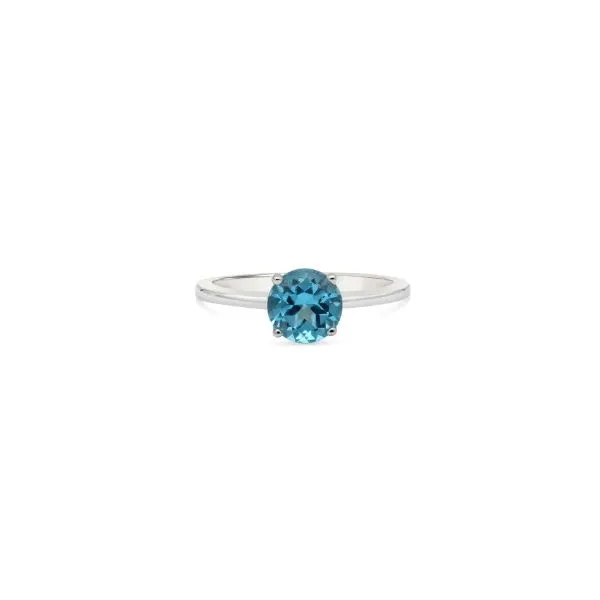 14K White Gold Ring Set with Swiss Blue Topaz Erickson Jewelers Iron Mountain, MI