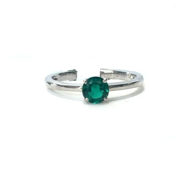 14K White Gold Lab Created Emerald Ring Erickson Jewelers Iron Mountain, MI
