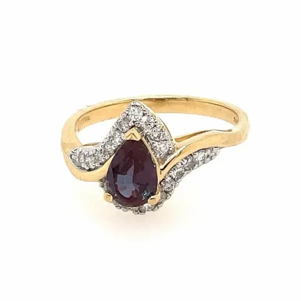 YELLOW GOLD LAB CREATED ALEXANDRITE RING Erickson Jewelers Iron Mountain, MI