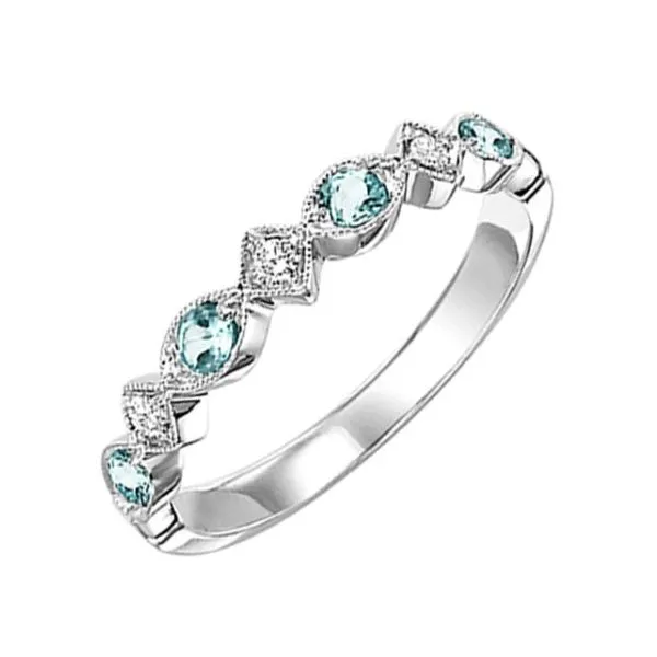 BLUE TOPAZ AND DIAMOND RING Erickson Jewelers Iron Mountain, MI