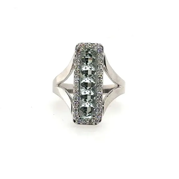 AQUA AND DIAMOND RING Erickson Jewelers Iron Mountain, MI
