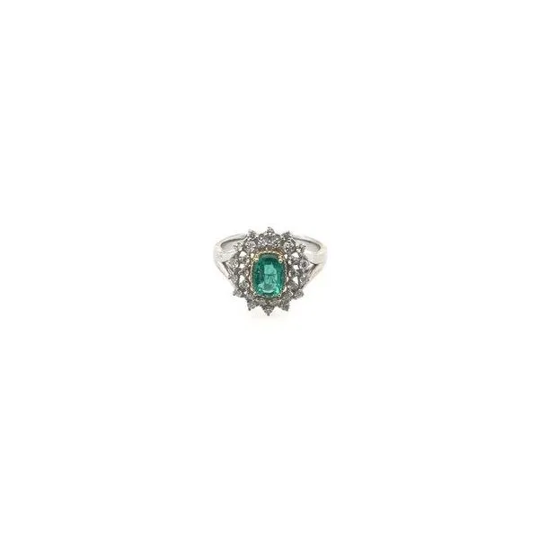 Emerald and Diamond Ring Erickson Jewelers Iron Mountain, MI