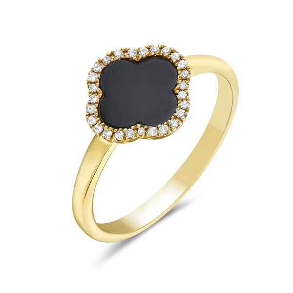 Black Onyx and Diamond Ring Erickson Jewelers Iron Mountain, MI