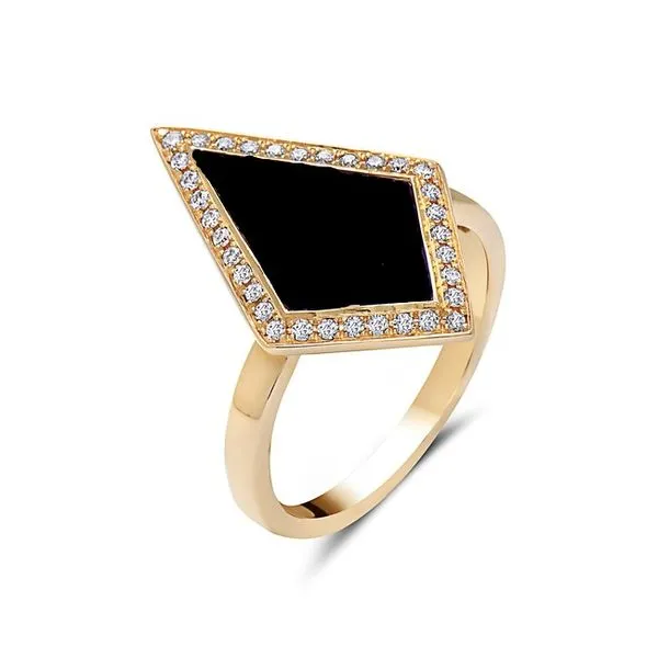 Black Onyx and Diamond Ring Erickson Jewelers Iron Mountain, MI