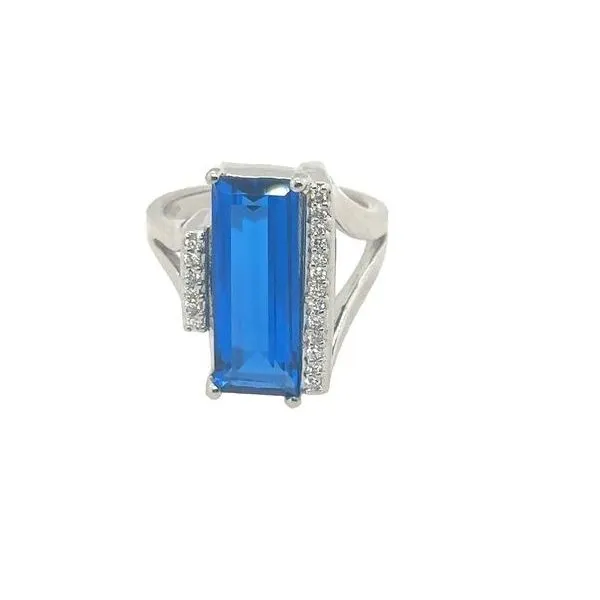 Sterling Silver Kashmir Blue Topaz Ring Erickson Jewelers Iron Mountain, MI