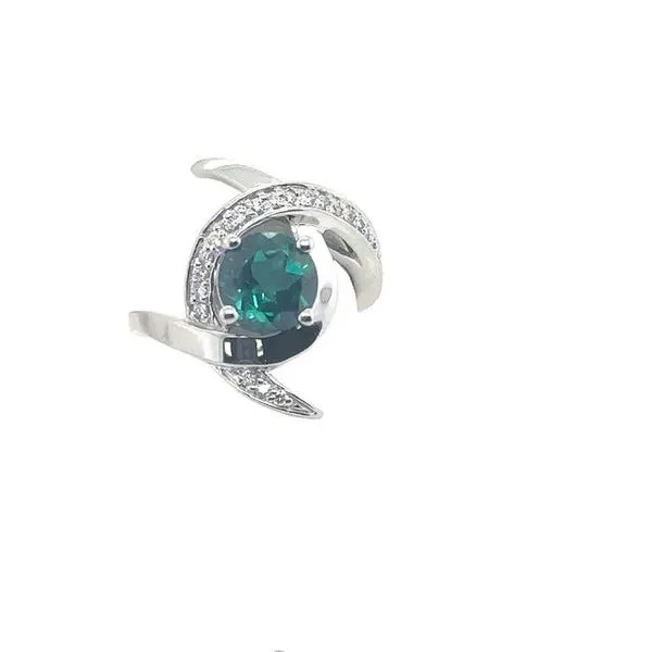 Sterling Silver Caribbean Blue Quartz Ring Erickson Jewelers Iron Mountain, MI
