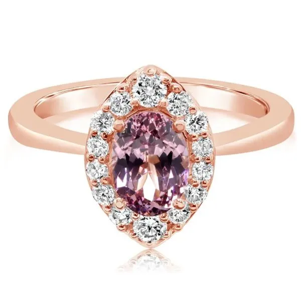Lotus Garnet and Diamond Ring Erickson Jewelers Iron Mountain, MI