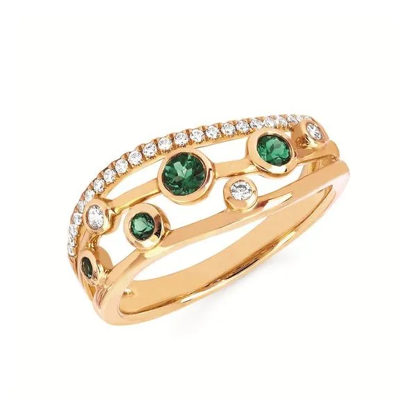 Emerald and Diamond Ring Erickson Jewelers Iron Mountain, MI