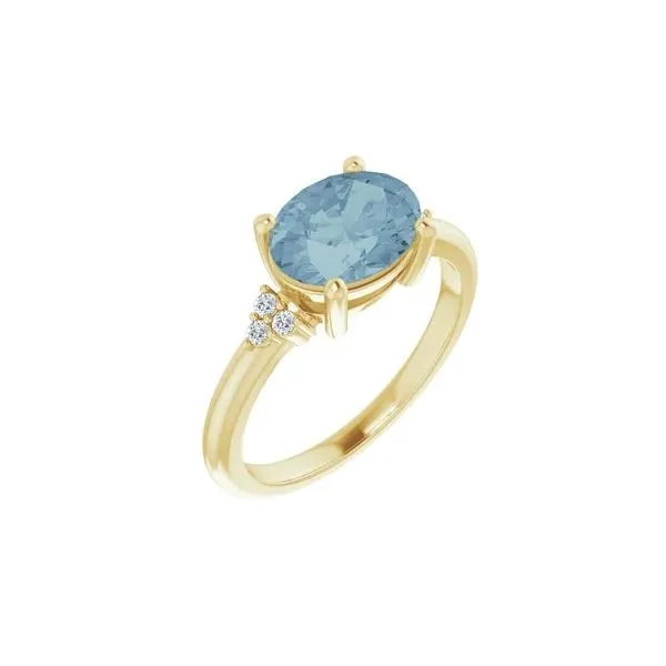 Aquamarine and Diamond Ring Erickson Jewelers Iron Mountain, MI