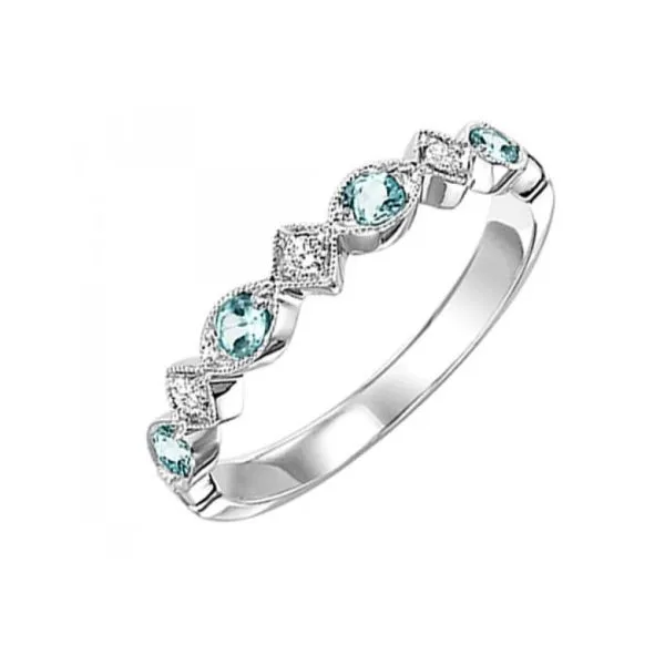 14K White Gold December Birthstone Stackable Ring Erickson Jewelers Iron Mountain, MI