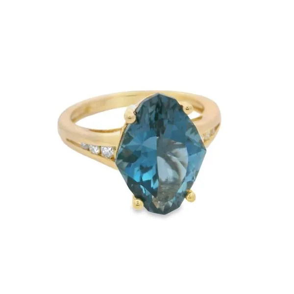 14Kt Yellow Gold London Blue Topaz Ring Erickson Jewelers Iron Mountain, MI