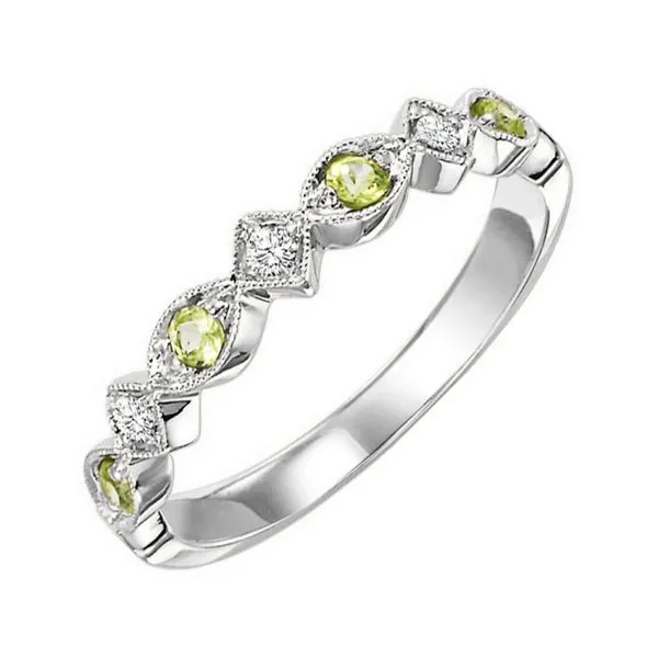 Peridot and Diamond Ring Erickson Jewelers Iron Mountain, MI