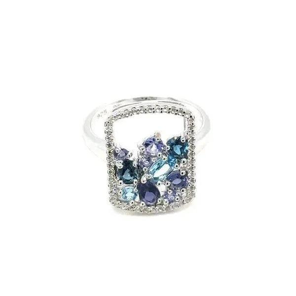 Sterling Silver Multi Blue Tone Ring Erickson Jewelers Iron Mountain, MI